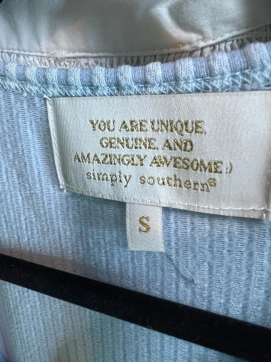 SIMPLY SOUTHERN Powder Blue Tiered Ruffled Sorority Rush Sundress, S - Picture 11 of 11